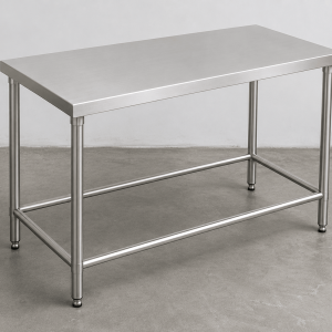 SS Work Table With Cross Bracing