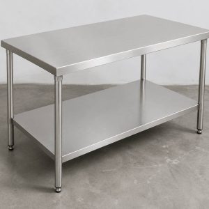 SS Work Table With Solid Undershelf