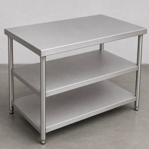 SS Work Table Double Undershelf